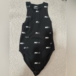 Nike Black Bodysuit with White Nike Air Logos